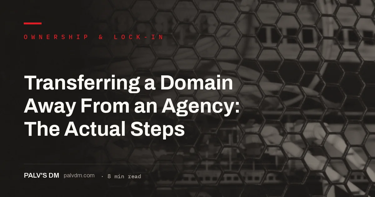 Domain transfer process concept, server infrastructure