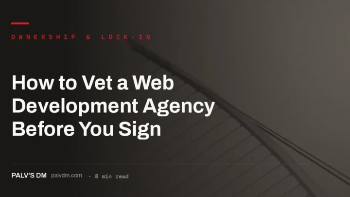 Vetting a web development agency before signing a contract