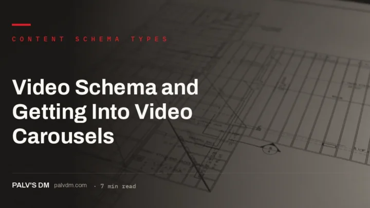 Video schema markup enabling video carousel rich results in Google Search