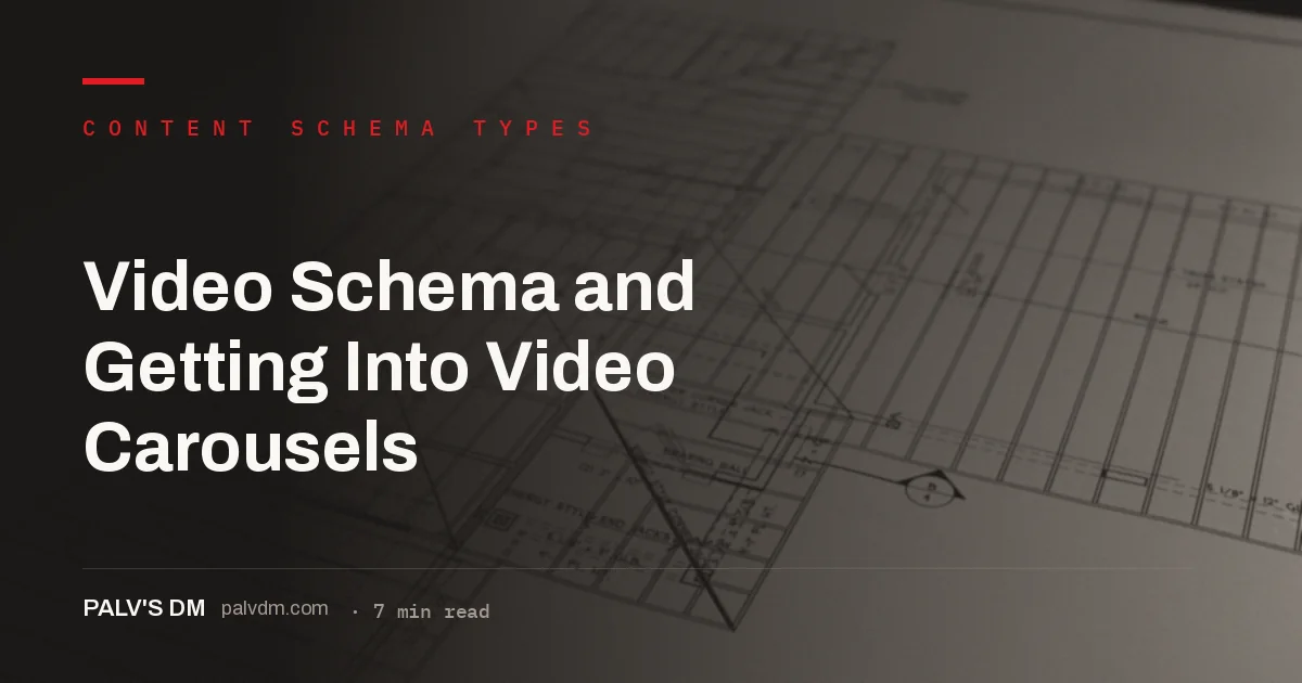 Video schema markup enabling video carousel rich results in Google Search