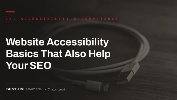 Website accessibility and technical SEO infrastructure concept