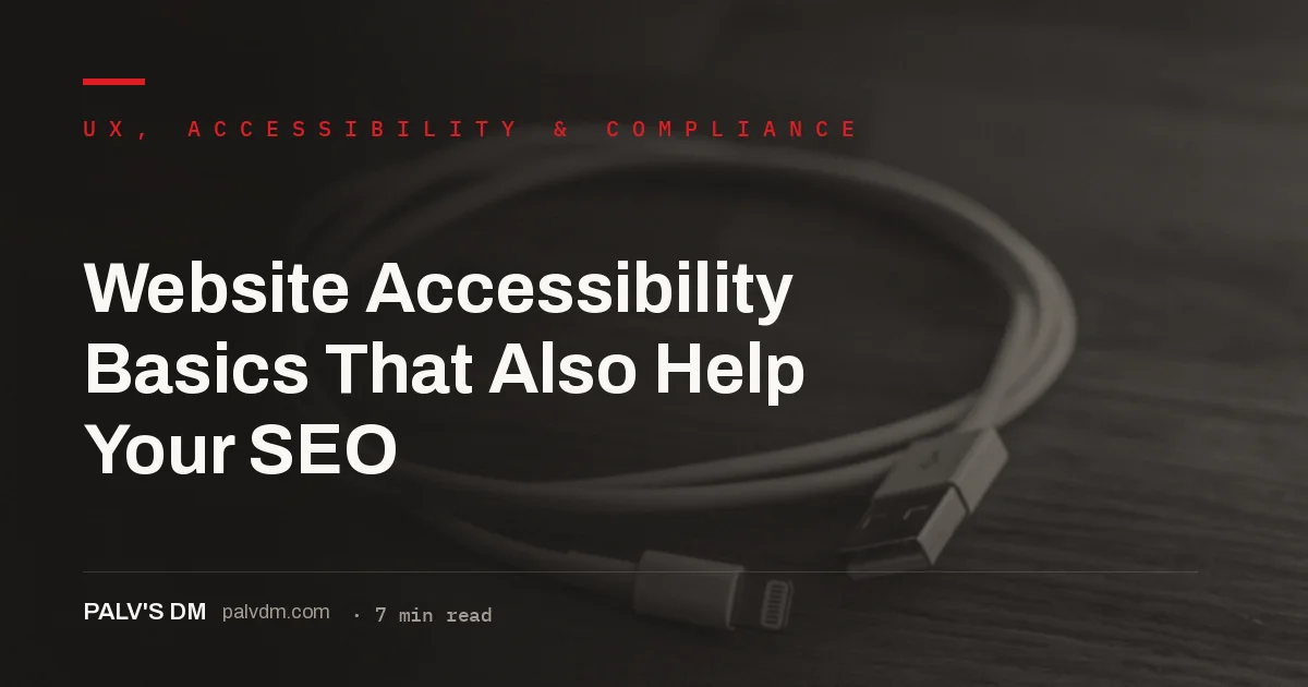 Website accessibility and technical SEO infrastructure concept
