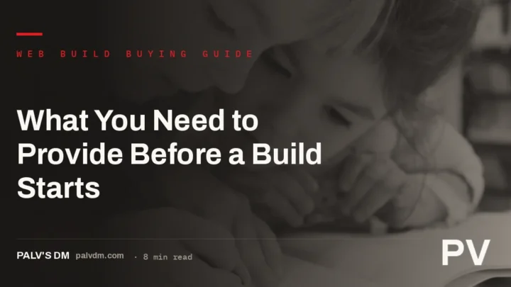 Blueprint-style illustration representing the checklist of items needed before a website build starts