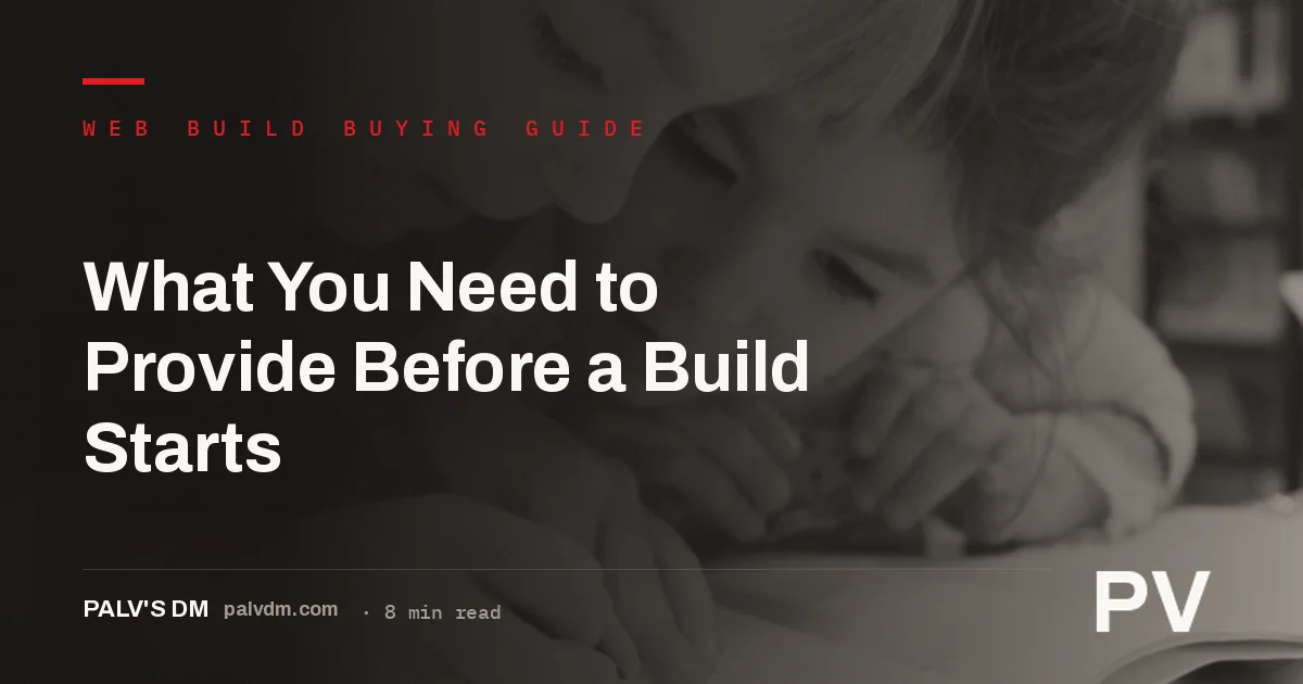 Blueprint-style illustration representing the checklist of items needed before a website build starts