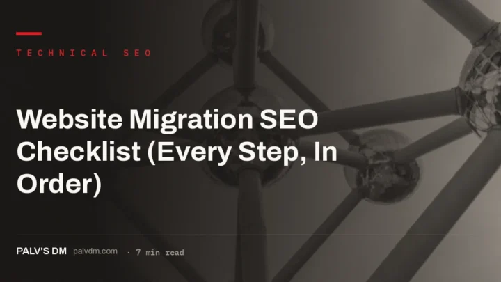 Website migration SEO checklist: baseline, URL mapping, 301 redirects, monitoring