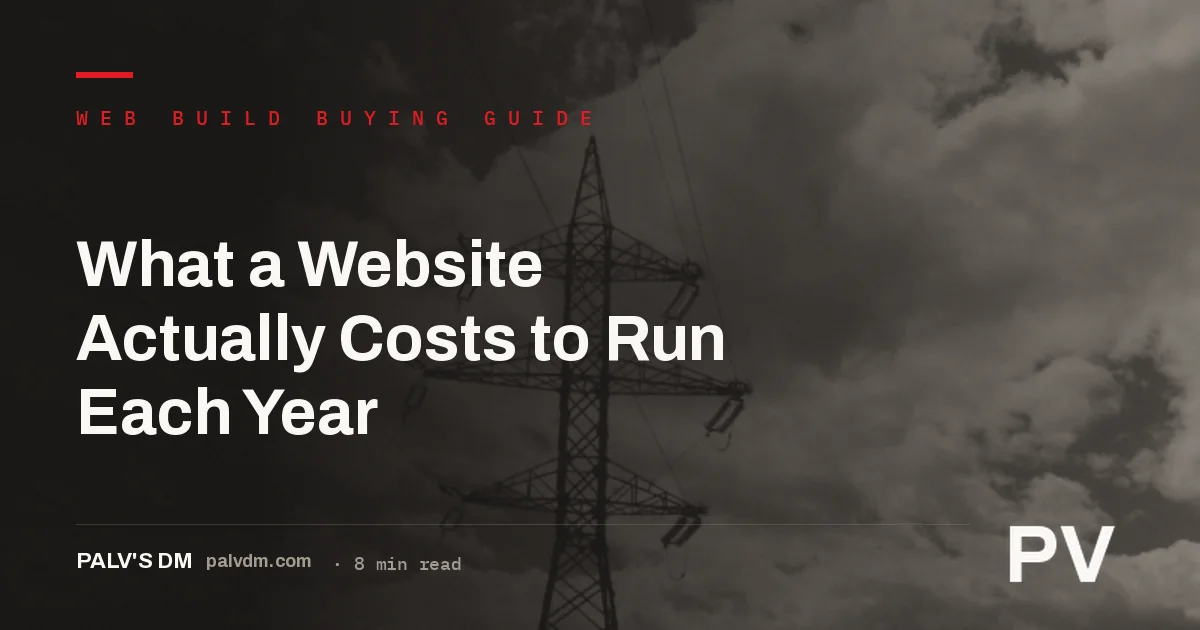 Illustrated header for What a Website Actually Costs to Run Each Year, a guide on website maintenance cost in India
