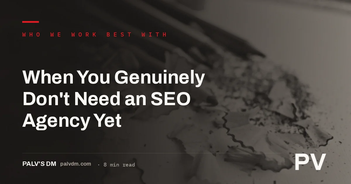 A founder's checklist deciding whether the business is ready to hire an SEO agency