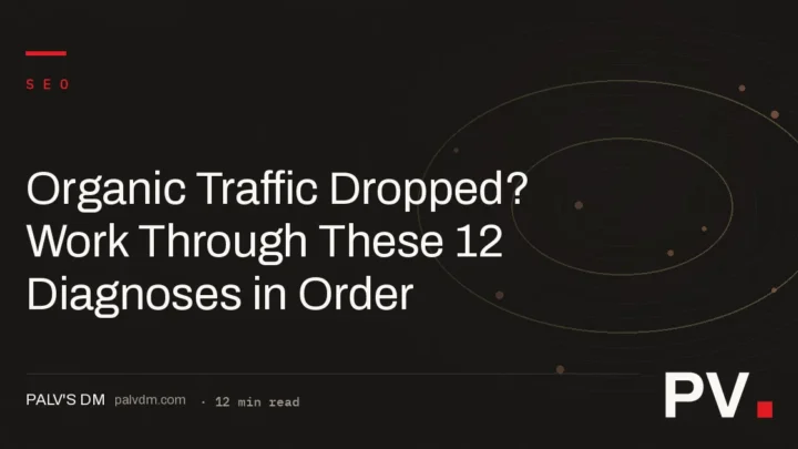 Organic Traffic Dropped? Work Through These 12 Diagnoses in Order