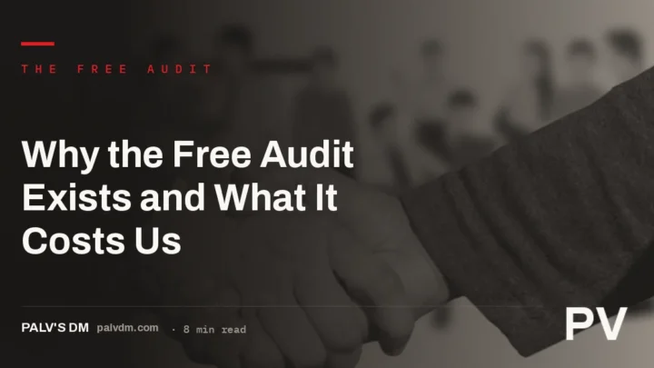 Two people shaking hands across a desk during a business meeting, representing the free SEO audit consultation at PalV's DM
