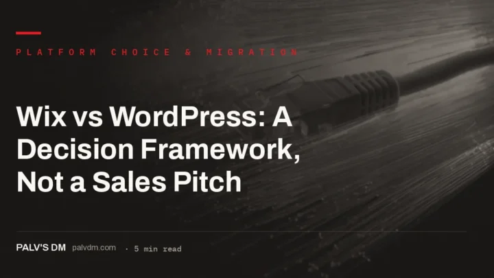 Wix vs WordPress comparison for choosing a business website platform