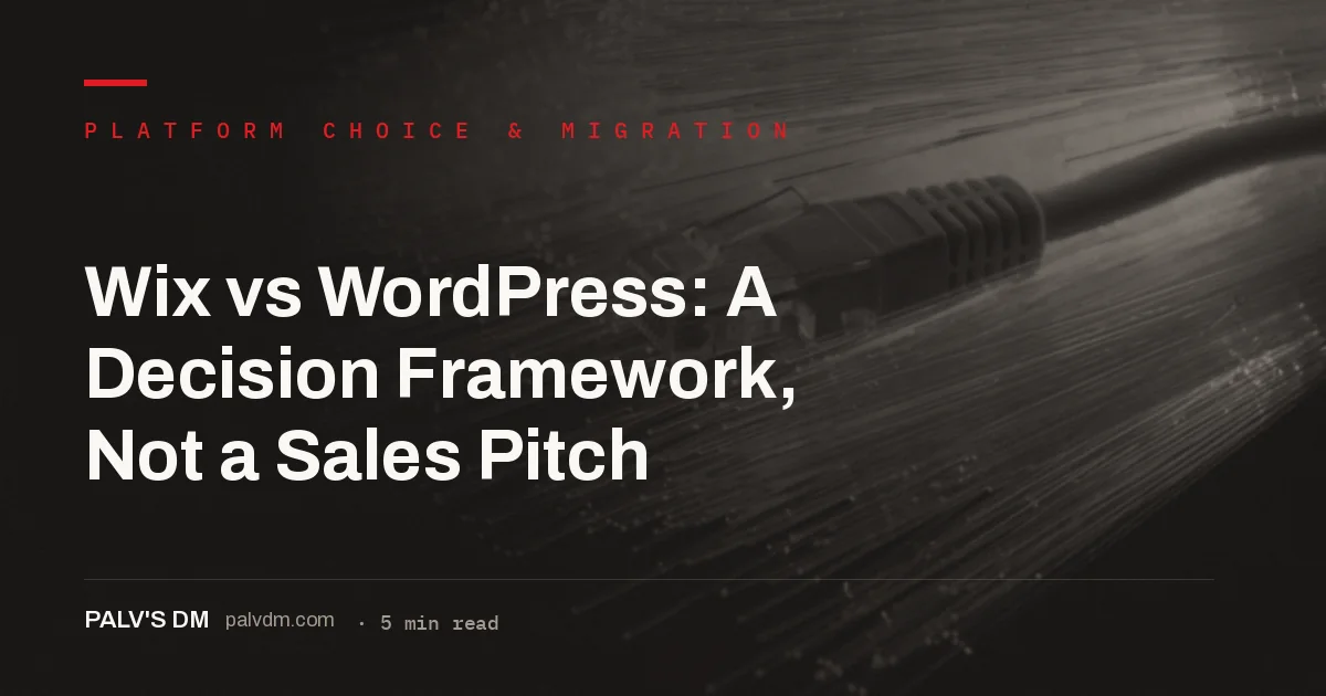 Wix vs WordPress comparison for choosing a business website platform