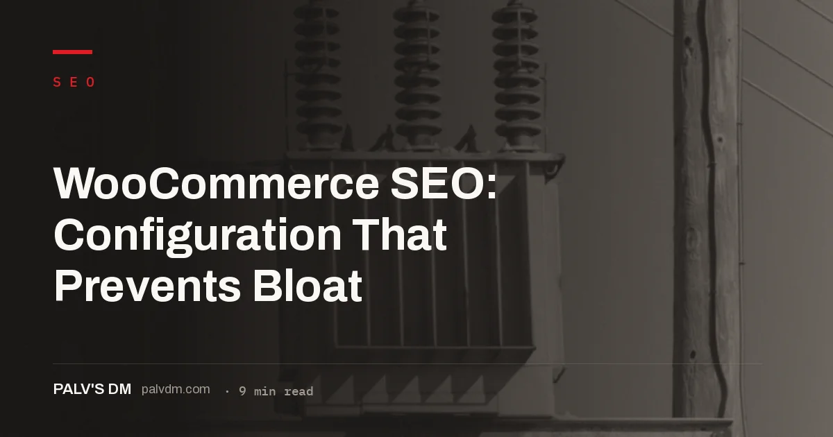 WooCommerce SEO configuration checklist covering permalinks, schema, and performance