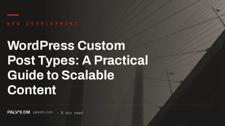 WordPress custom post types for scalable content architecture, abstract server infrastructure background