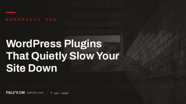 WordPress plugins that slow down site performance, dark server cable background
