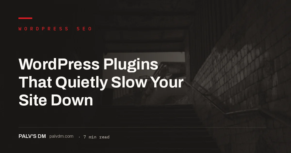 WordPress plugins that slow down site performance, dark server cable background