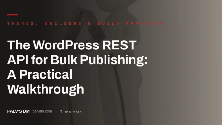 WordPress REST API bulk publishing workflow illustration