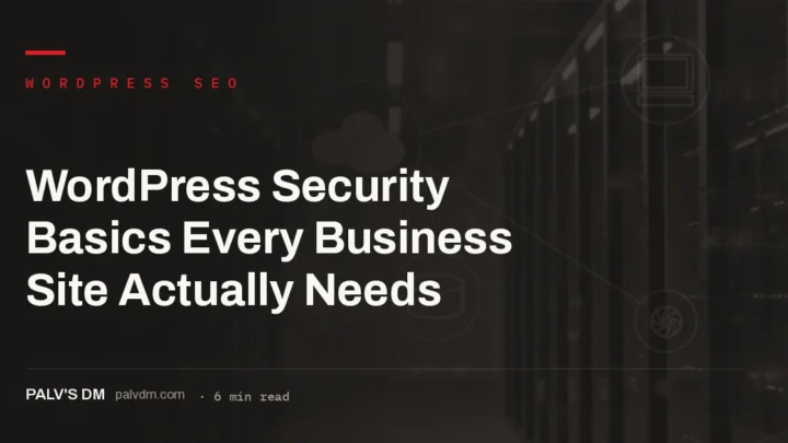 WordPress security checklist hero image for business websites