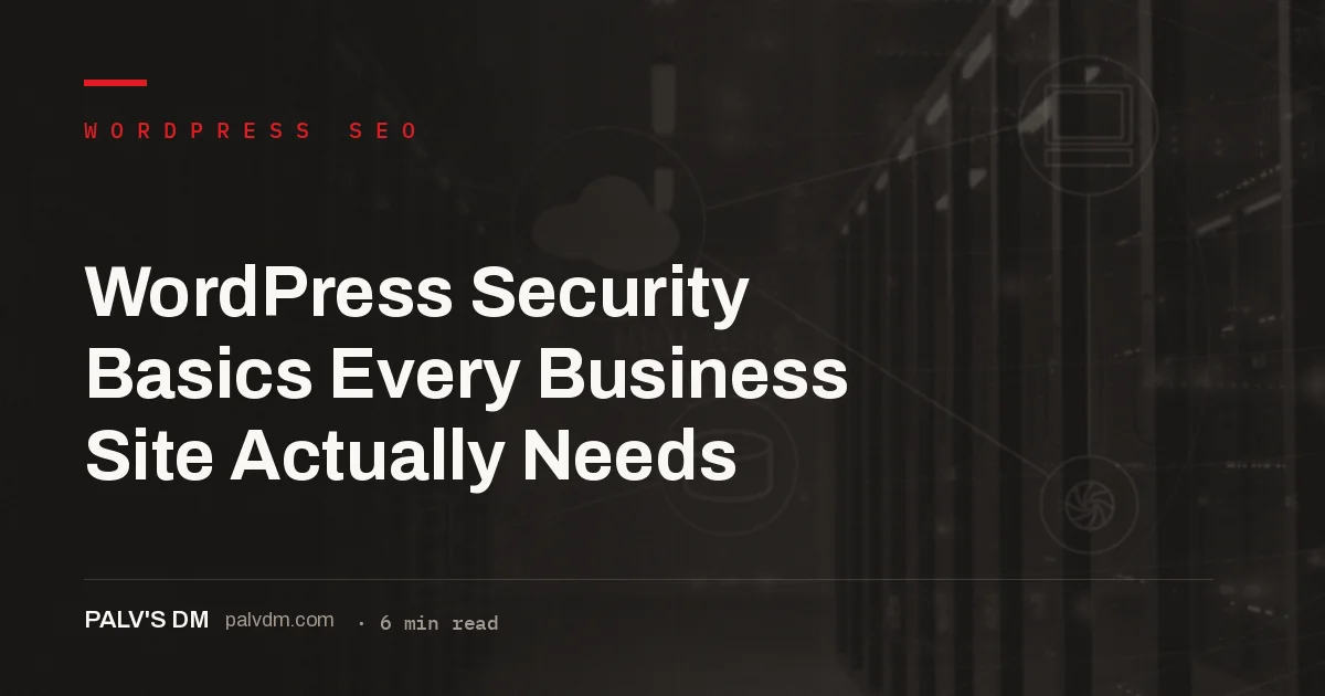 WordPress security checklist hero image for business websites