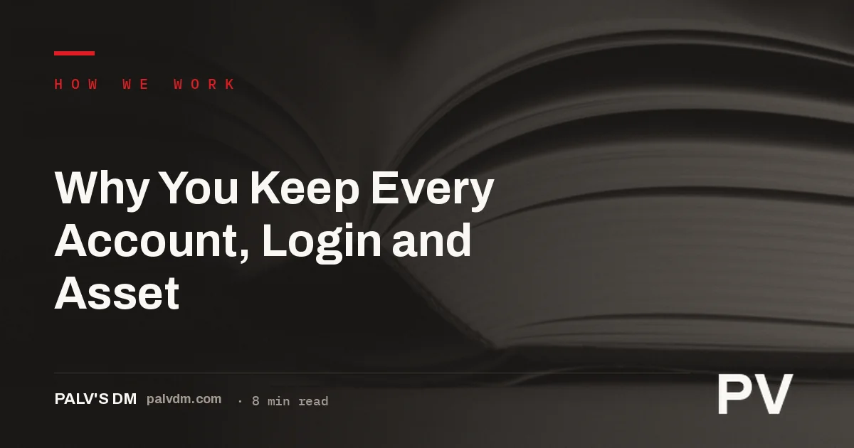 Ledger-style featured image representing client-owned SEO accounts and assets